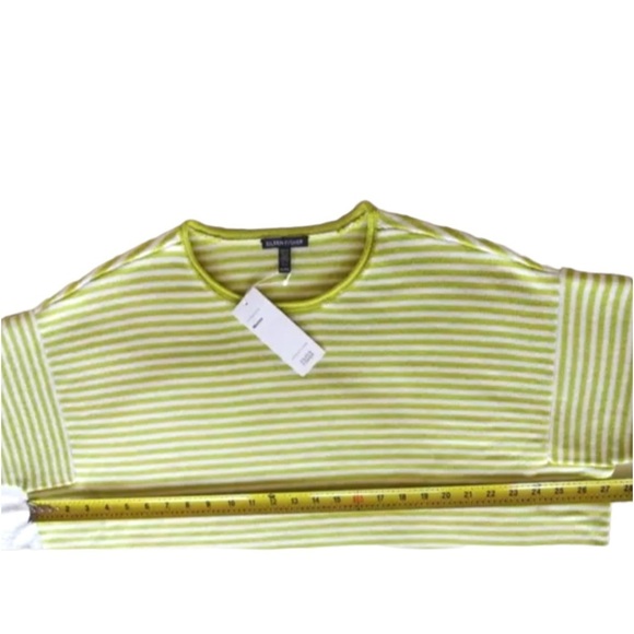 $258 XL Eileen Fisher Merino Wool Top XLarge 18 Vintage Italian Yarn Stripe NWT - Picture 8 of 14